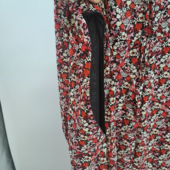 Sanctuary Dress 20W Floral Chiffon Halter Neck Long Sleeve Cutout Midi Red‎ NWT - Picture 10 of 14